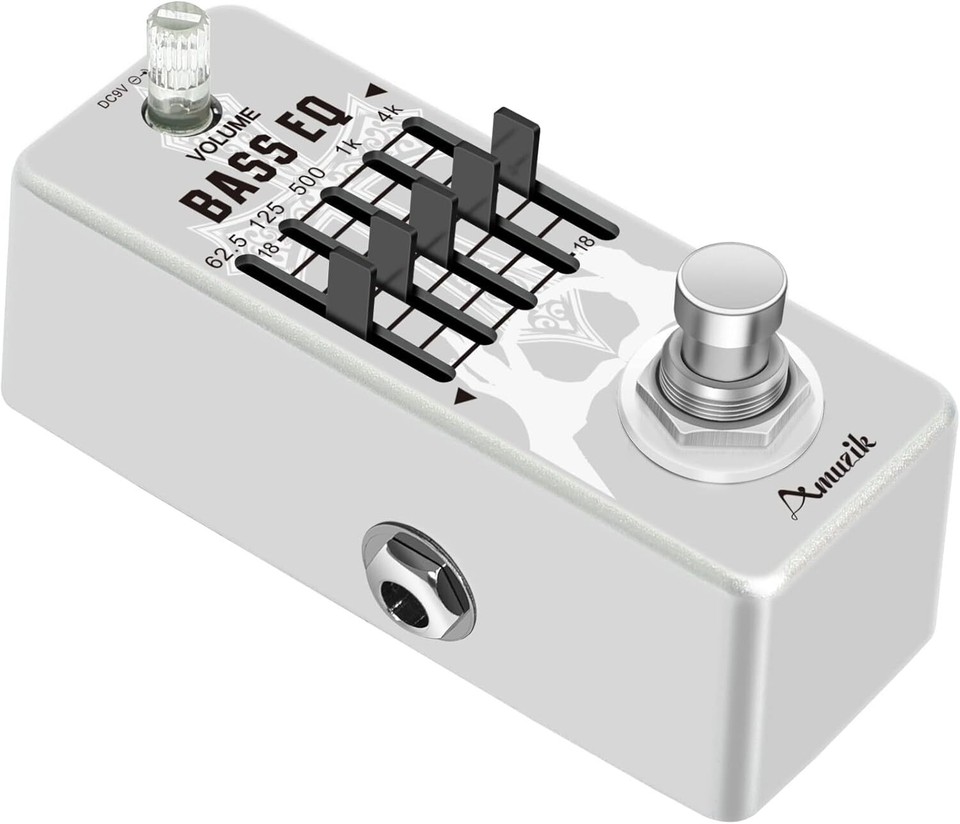 Amuzik Bass EQ Pedal 5 Band Equalizer Pedals For Guitar With