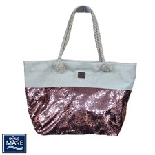 Borsa Aqua di Mare Pagliettato Bronzo e Tessuto 22630
