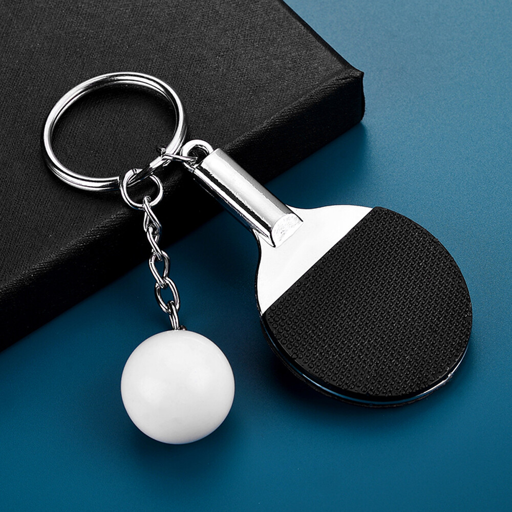 Table Tennis Keychain Ping Pong Key Ring Sports Keyring Table Tennis