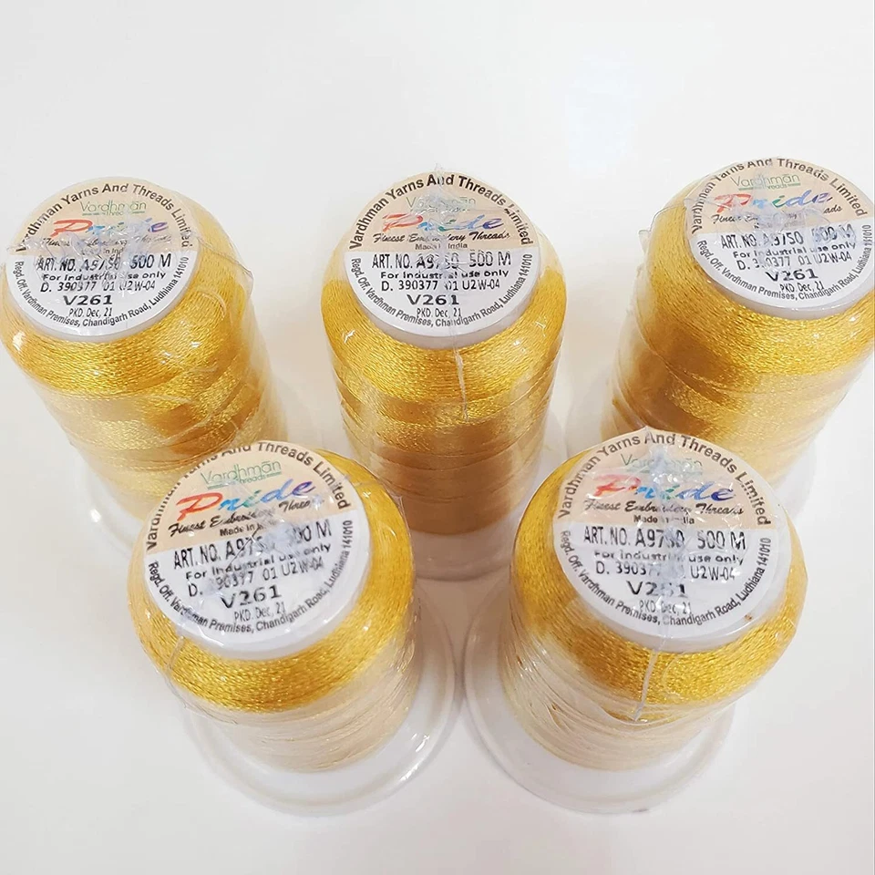 Vardhman Embroidery Threads, Trilobal Polyester 500 Meters (Set of 2 shades) - Image 3 of 3