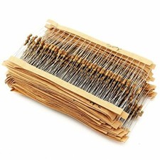 1000pcs 100 Values 5 1/2W Carbon Film Resistors Assortment Kit 1 ohm-10M ohm