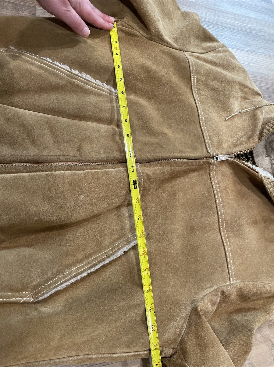 VTG 70s/80s Genuine Leather Suede Sherpa Lined Hooded Full VTG 70s/80s Genuine Leather Suede Sherpa Lined Hooded Full