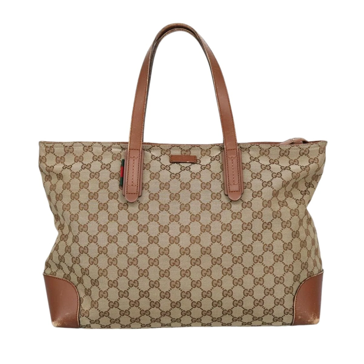 Sac fourre tout Gucci beige en toile authentique