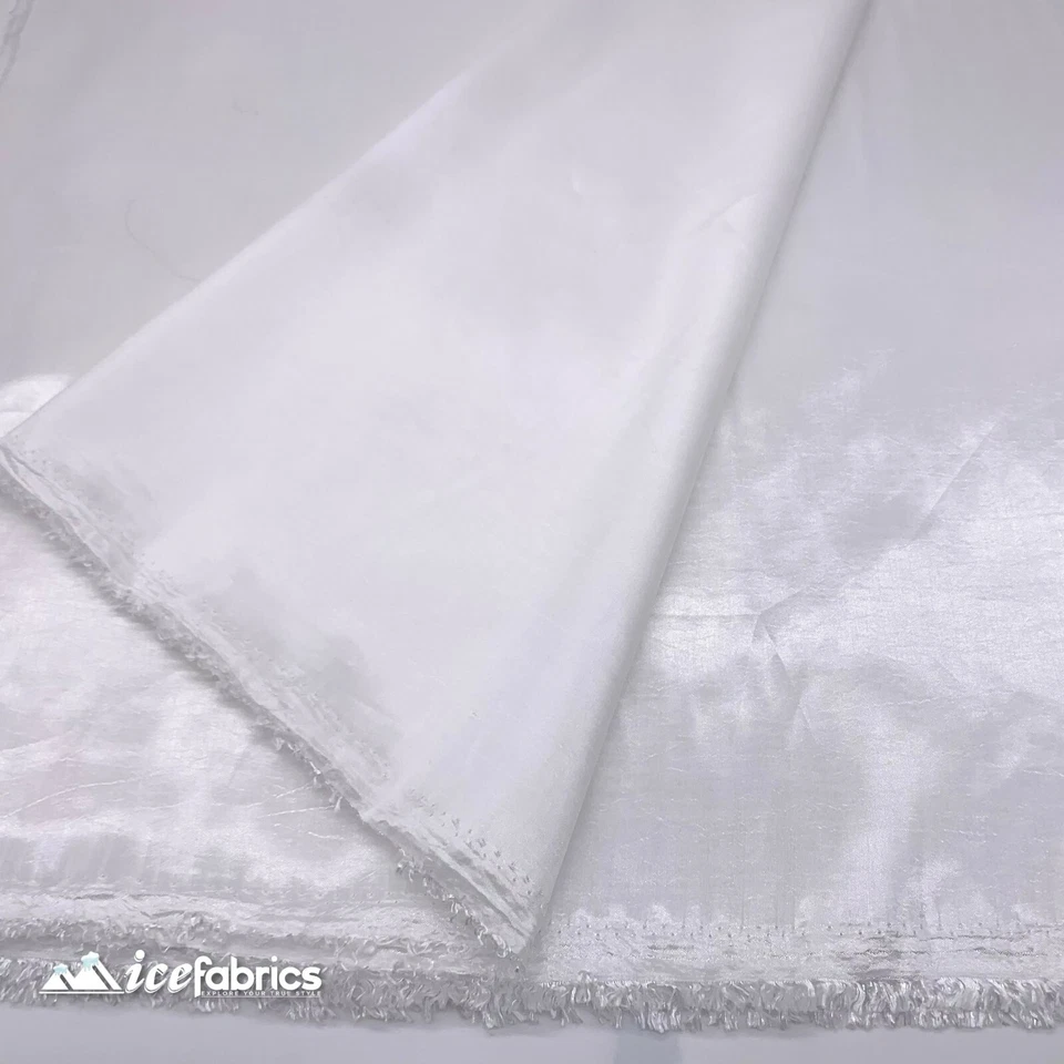 Tela de tafetán blanco por yarda - Tela de tafetán de polietileno liso - Decoración Foto 3 de 4