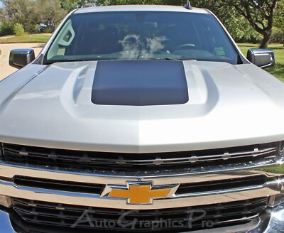 2019-2025 Chevy Silverado Center Hood Decal TRAIL BOSS Vinyl Graphic 3M  Stripes