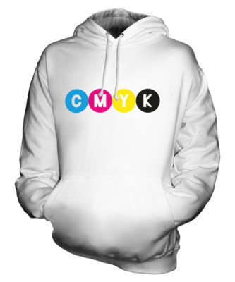 CMYK CIRCLES UNISEX HOODIE TOP GIFT GRAPHIC DESIGN