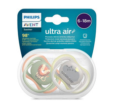 AVENT Ultra Air Pacifier 6-18 Months Deco 2 Pack-With Breathable to Baby's Skin