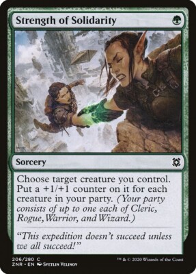 Strength of Solidarity 206 C Zendikar Rising ZNR MTG Foil
