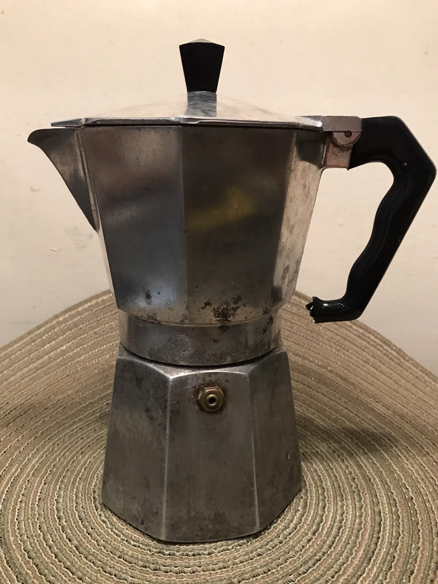 Antique Retro Old World Type Italian Espresso Maker Metal Pot Coffee #321  (Q)