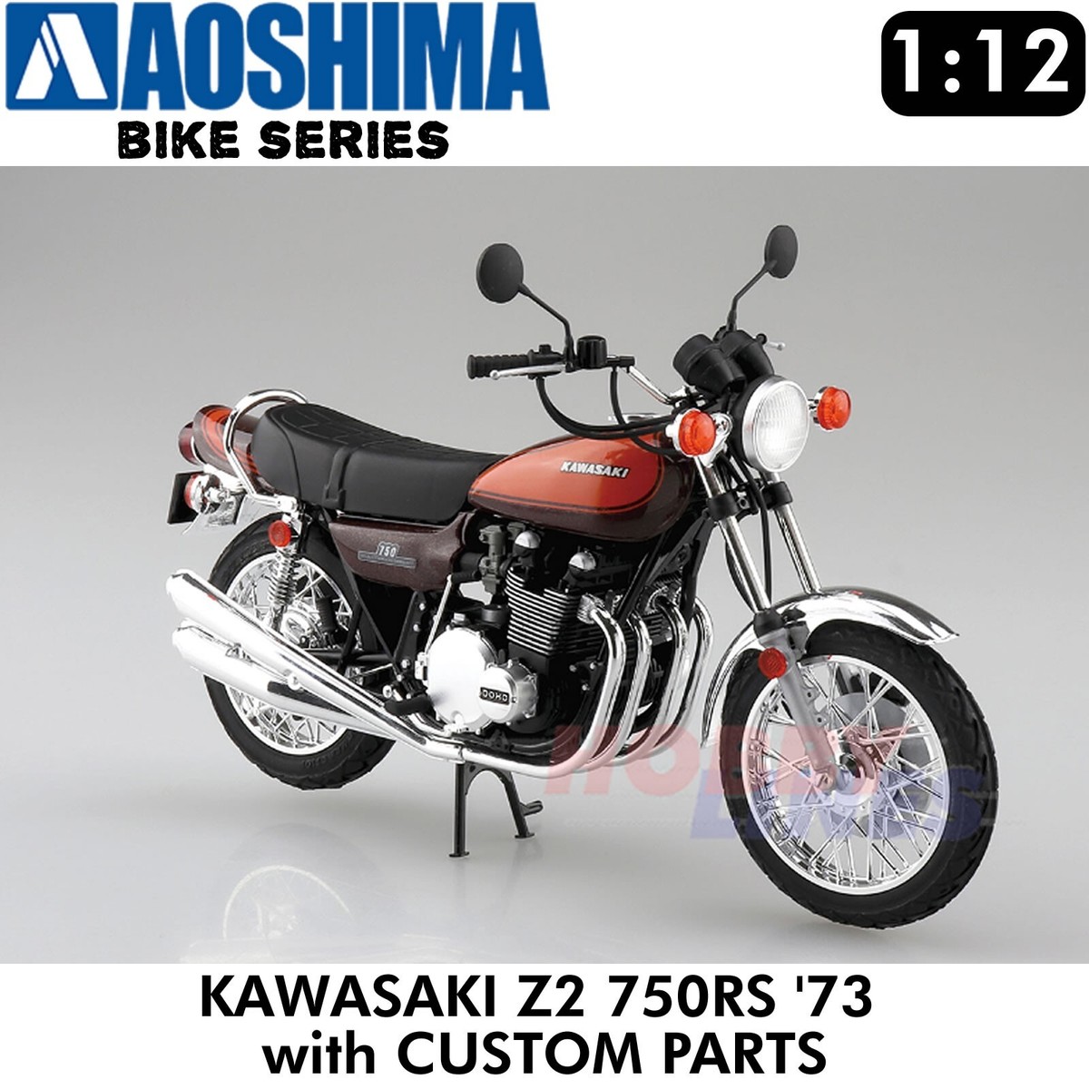 Kawasaki Z2 750RS '73 BIKE No43 Custom Parts motorcycle 1:12