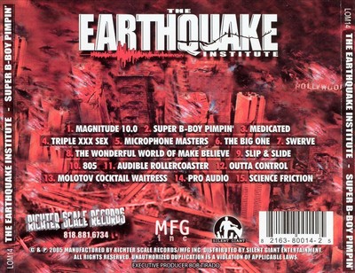 EARTHQUAKE INSTITUTE - SUPER B-BOY PIMPIN' [PA] NEW CD