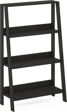 Espresso 4-Tier Ladder Bookcase Display Shelf for Stylish Storage