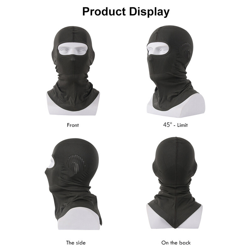 Passamontanza Sci Moto Ciclismo Passamontanza Ultra Sottile In Seta Ghiaccio - Maschera Intera Per Sci, Moto, Ciclismo E Sport Outdoor, Taglia Unica Nera Balaclava Ultra Sottile Nero - Foto 11