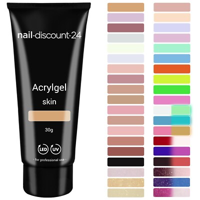 Poly AcrylGel Tube Dual System Primer Liquid clear milky cover rose white Pinsel