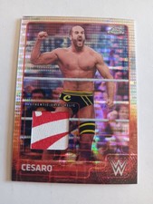2015 Topps Chrome WWE Cesaro shirt relic card #ed 69/75
