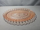 Vintage Pink Holiday 11.25 Inch Platter Depression Glass Mint