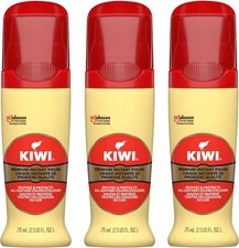 3X Kiwi Liquid Shoe Polish - 75 ml Neutral - 2.54 Fl Oz Pack of 3 , Neutral