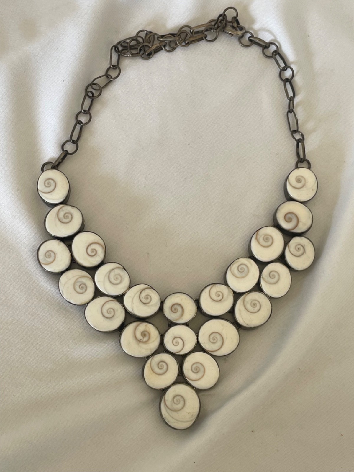 Handcrafted Statement SHIVA EYE SHELL Necklace - … - image 8