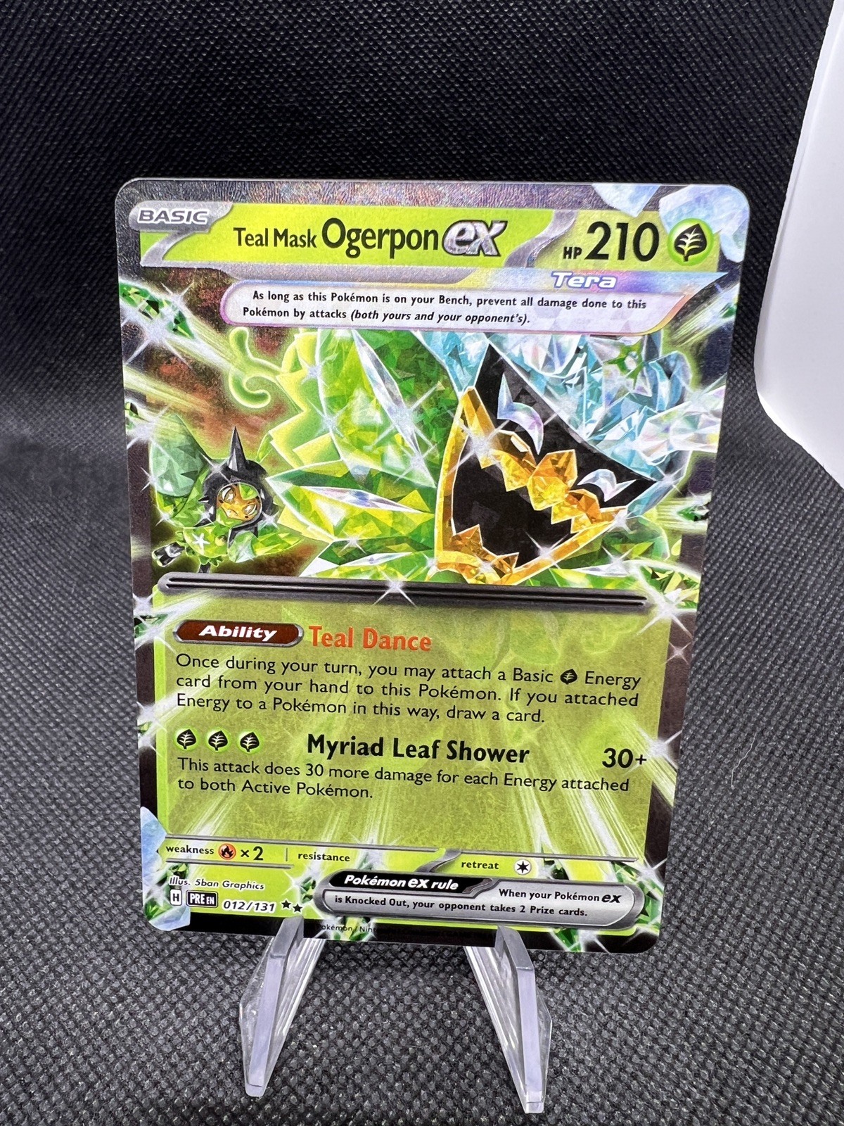 Pokémon TCG Prismatic Evolutions Teal Mask Ogerpon EX 012 NM