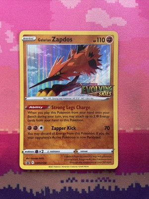 Pokemon Karte Galarian Zapdos SWSH124 Black Star Promo Near Mint