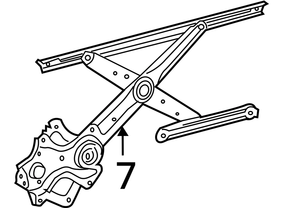 前门调节器 丰田 CAMRY RH 乘客 12 13 14 15 16 17 18 19 — 第 4/4 张图片