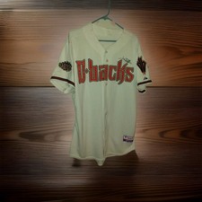 2011 MLB Game Worn Majestic Arizona Diamondbacks JRD #42 Baseball Jersey Size 46