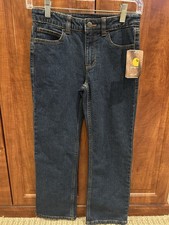 CARHARTT Jeans Girl's Size 8 5-pocket denim j CK9420 Adjustable Waist NWT