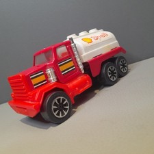 Vintage Shell Gas Oil Tanker Truck Matchbox Toy Pressed Steel & Plastic Korea