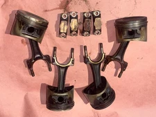 1976 Triumph TR7 Piston And Connecting Rod 1 2 3 4 Caps Rods Pistons OEM used