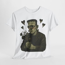 Frankenstein Floral T-Shirt, Halloween Costume Shirt, Vintage Horror, Gothic
