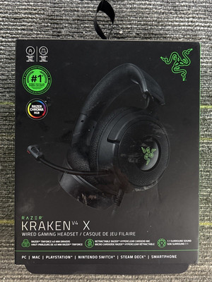 Razer Kraken V4 X Wired Gaming Headset: Cardioid Mic,  RGB Lighting, PARTS ONLY