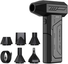 Compressed Air Duster,130000RPM Super Power Cordless Air Duster,Rechargeable Bru