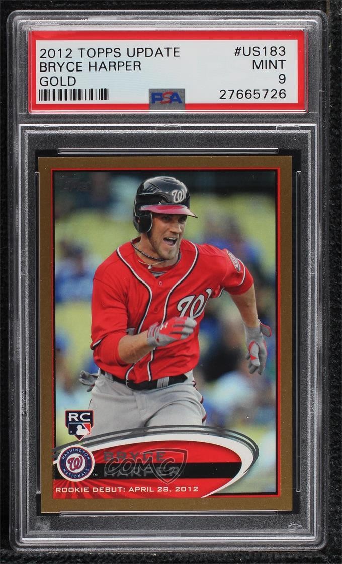 2012 Topps Update Debut Gold /2012 Bryce Harper #US183 PSA 9 MINT Rookie RC 06bg