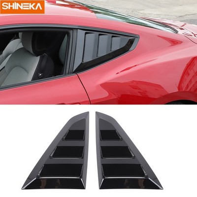 2PC REAR WINDOW BLINDS LOUVERS VENT SCOOP SHADES COVER FOR FORD MUSTANG 2024-26