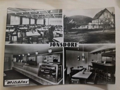 Ansichtskarte Fotokarte Jonsdorf Milchbar Zittauer Gebirge