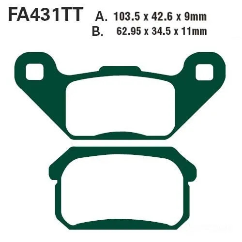 Bremsbelag EBC FA431TT Hinten Adly Herchee Canyon 280 U Bj. 2007-2013-image