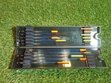 Korum float box with Preston Dura Wag floats fishing set up tackle gear