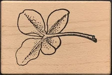 Stampa Rosa House Mouse Tropical Flower Rubber Stamp