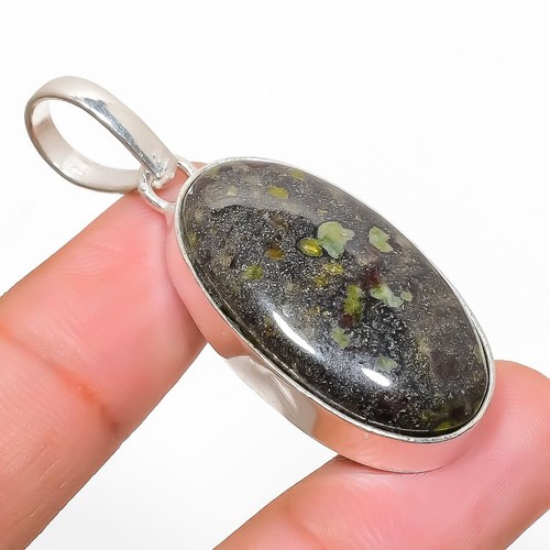 Ciondolo In Argento 925 Con Pietra Di Luna Naturale A Goccia – Fatto A Mano Dall'India