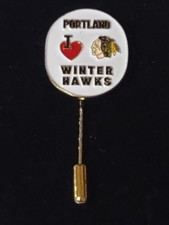 V.T.G. Portland I Love Portland Winterhawks Enamel Lapel Stick Pin
