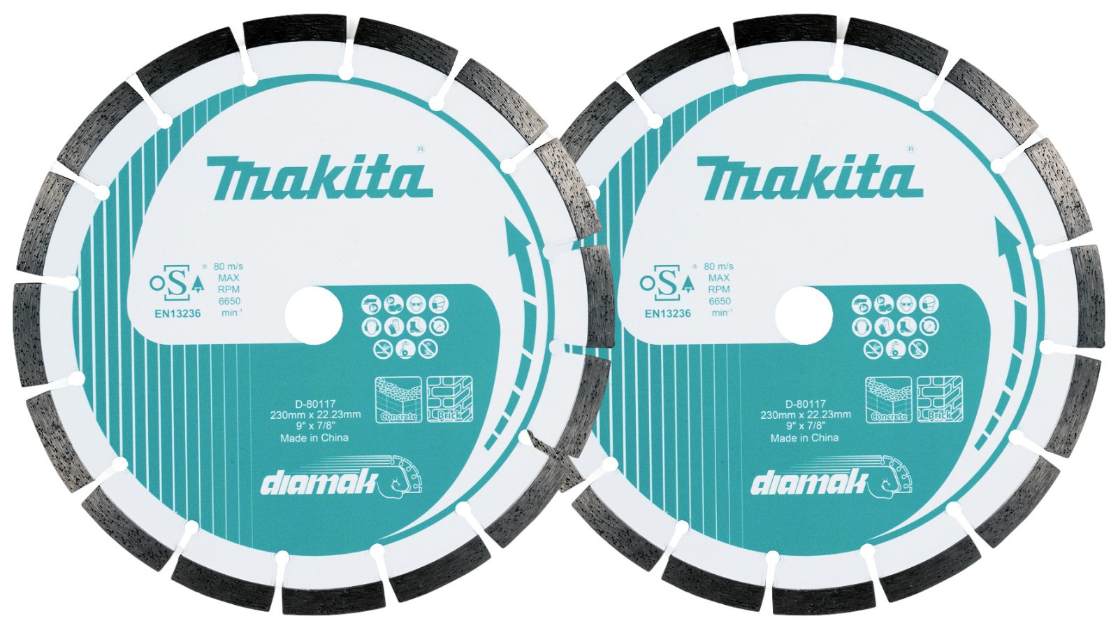 마키타 다이아몬드 커팅 디스크 DIAMAK 230 x 22.23 mm | 2개입