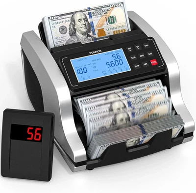Máquina Contadora de Dinero con Valor Recuento, Detección de Billetes Falsificados UV/MG/IR/MT/DD - Imagen 1 de 4