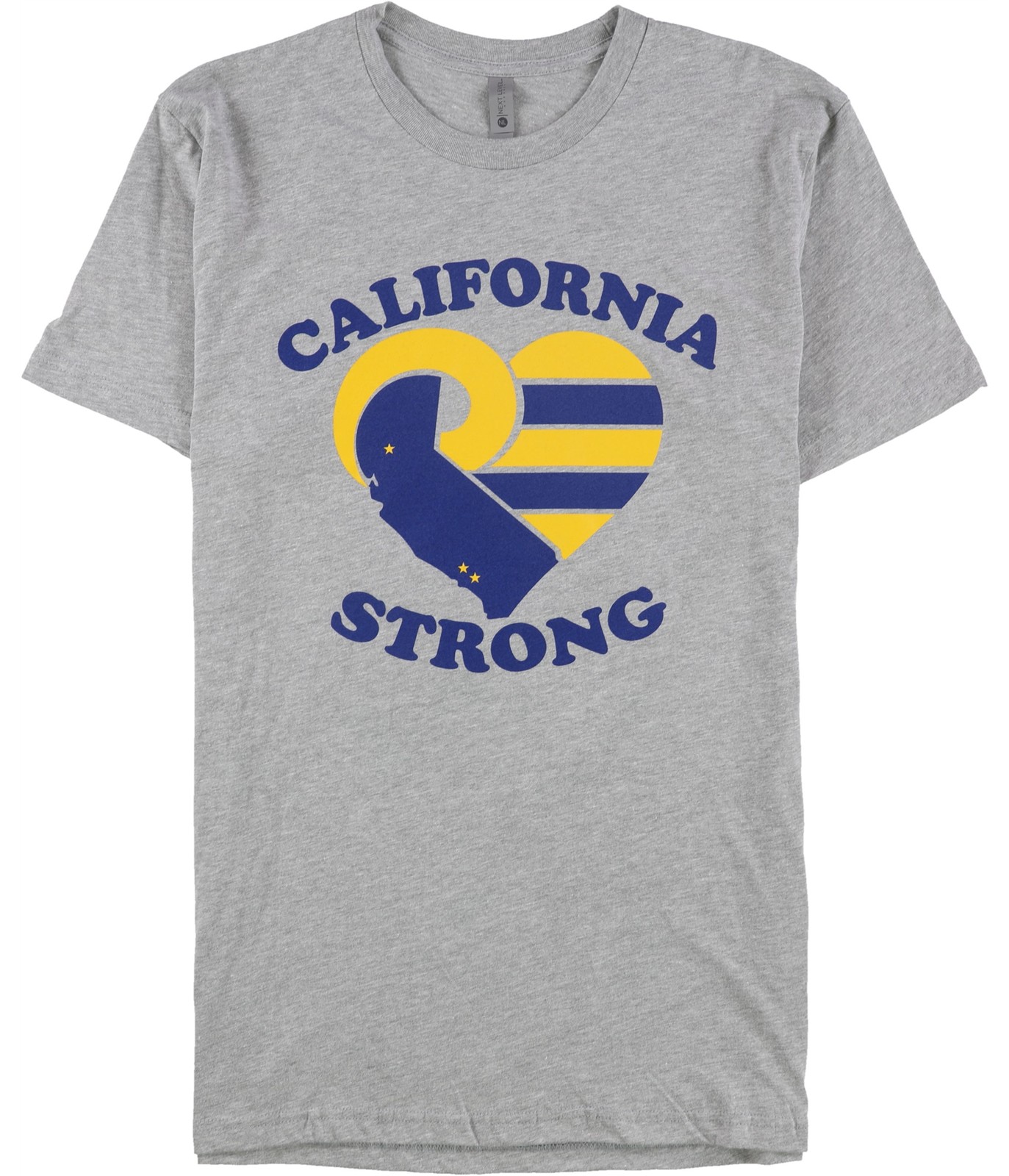 Next Level Mens California Strong Graphic T-Shirt