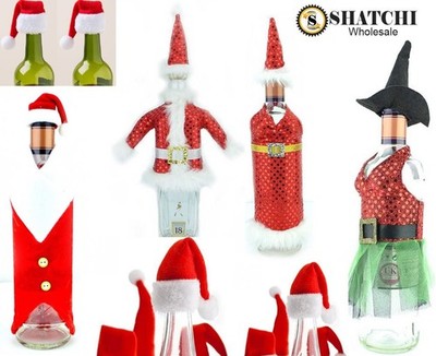 Weihnachtsmann Weinflaschenhülle Geschenktüten Weihnachten Dinner Xmas Party Tischdeko