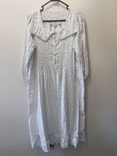 Vintage Vandemere Nightgown House Dress Nighty Sleep Wear White Floral Pastel M
