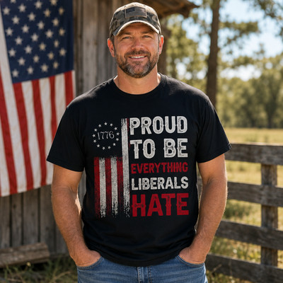 Proud Conservative Humor Patriotic Graphic T-Shirt