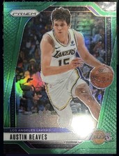 Panini 2024-25 Prizm Austin Reaves #26 Los Angeles Lakers Green Prizm NBA Card