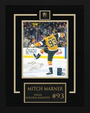 Mitch Marner Signed 8x10 Photo Framed Etched Mat Vegas Golden Knights Celebratio