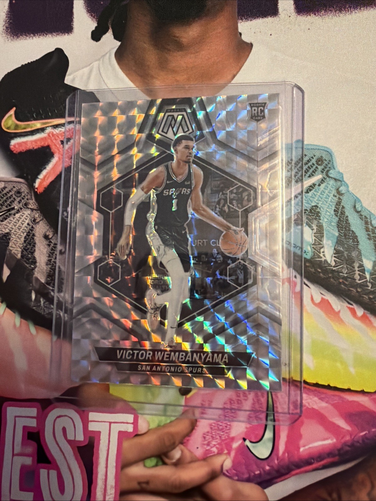 2023 Panini Mosaic Victor Wembanyama 238 Silver Mosaic Prizm