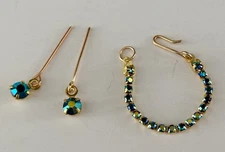 Vintage Rhinestone Doll Jewelry Necklace & Earrings Barbie Midge Tressy Misty